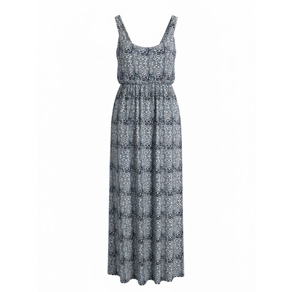 Fresh Produce Womens Sleeveless Navy Patterned Maxi Dress size L - Picture 4 of 11